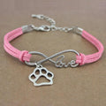 Bracelets Charm Chiens Pattes Meilleurs Amis Cœur Animal Infini Amour Pour Femme Homme Fille Garçon Imprimé Bracelet Avec Symbole Amour Et Infini Pour Femmes Filles En Faux Daim Réglable