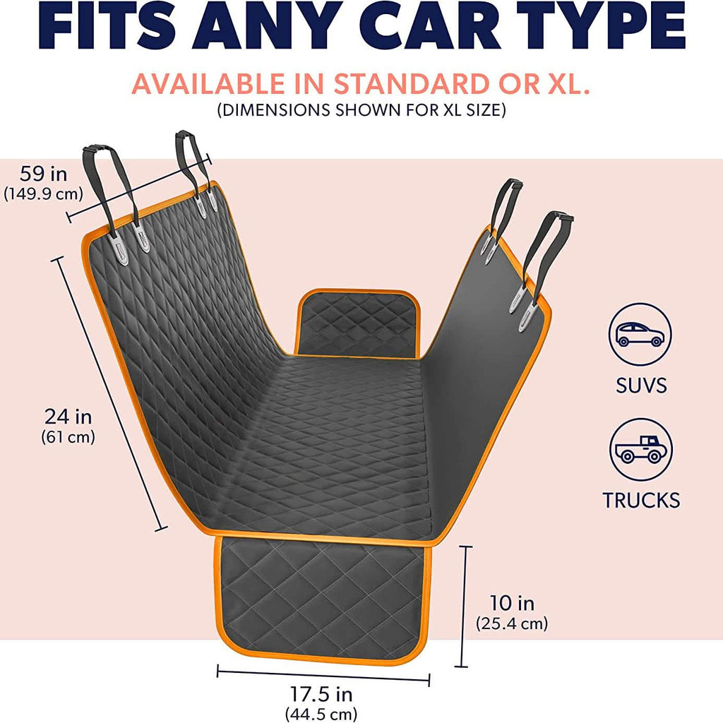 Housse de protection imperméable et antidérapante pour siège arrière de voiture, type hamac, pour chien