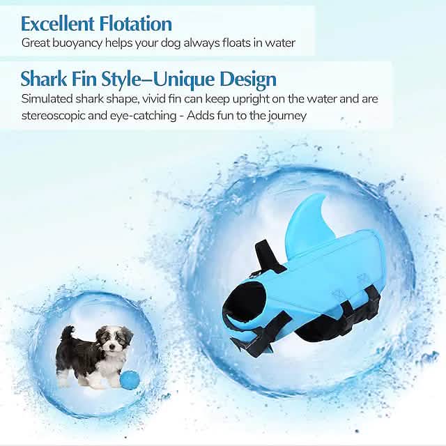 Maillot de bain pour chien avec aileron de requin