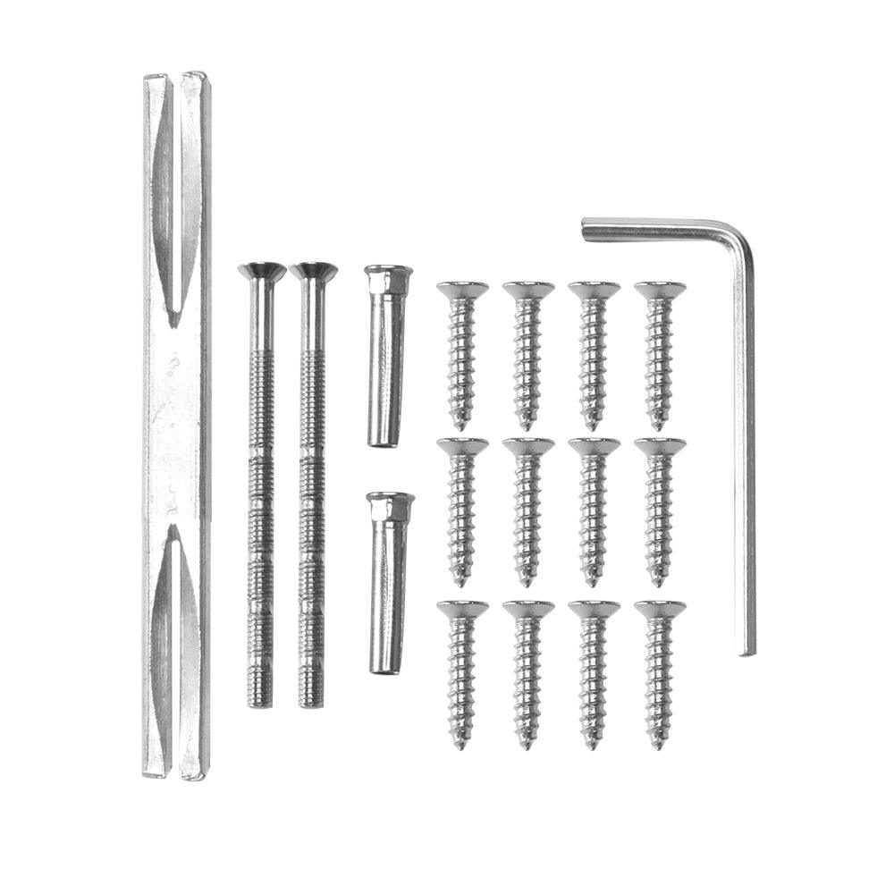 Ensemble de poignées de porte en acier inoxydable, serrure de porte intérieure pour la maison, poignée de porte durable avec loquet réglable, levier de poignée de porte au design rond, fin et moderne pour la maison, la chambre et la salle de bain