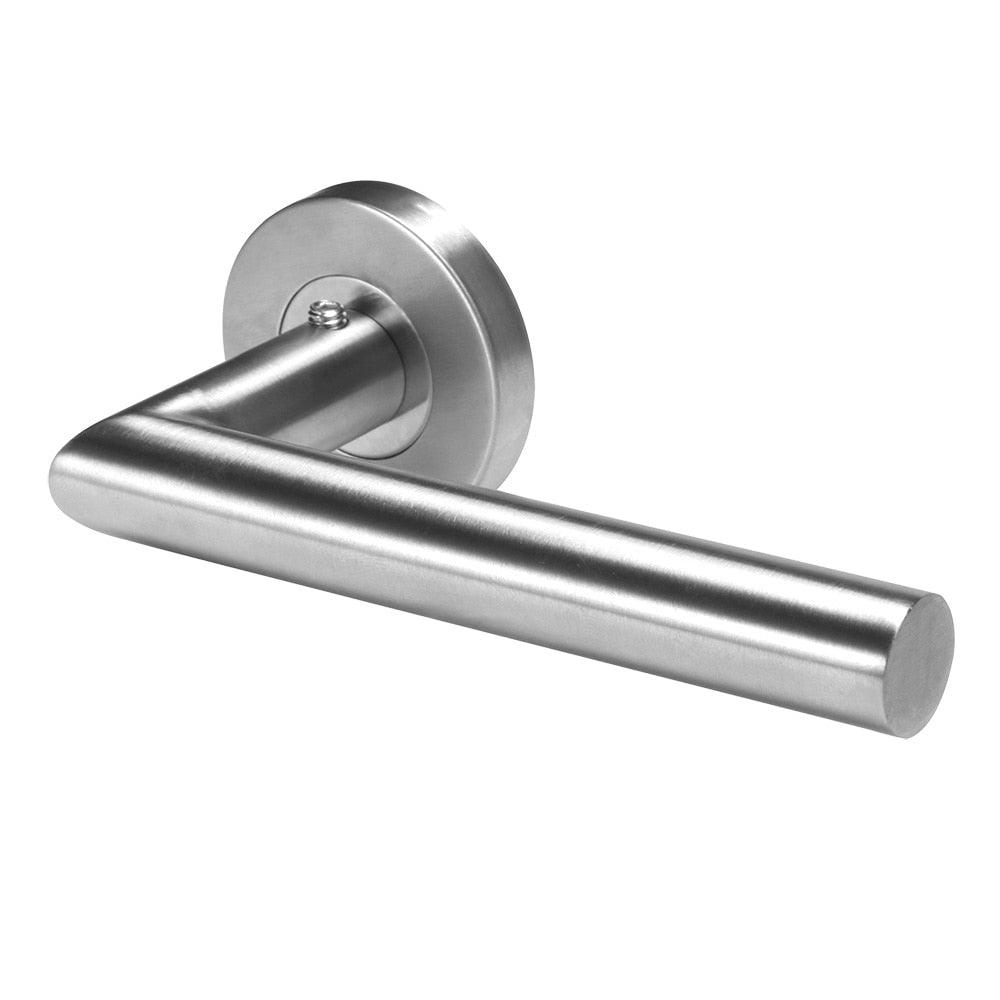 Ensemble de poignées de porte en acier inoxydable, serrure de porte intérieure pour la maison, poignée de porte durable avec loquet réglable, levier de poignée de porte au design rond, fin et moderne pour la maison, la chambre et la salle de bain
