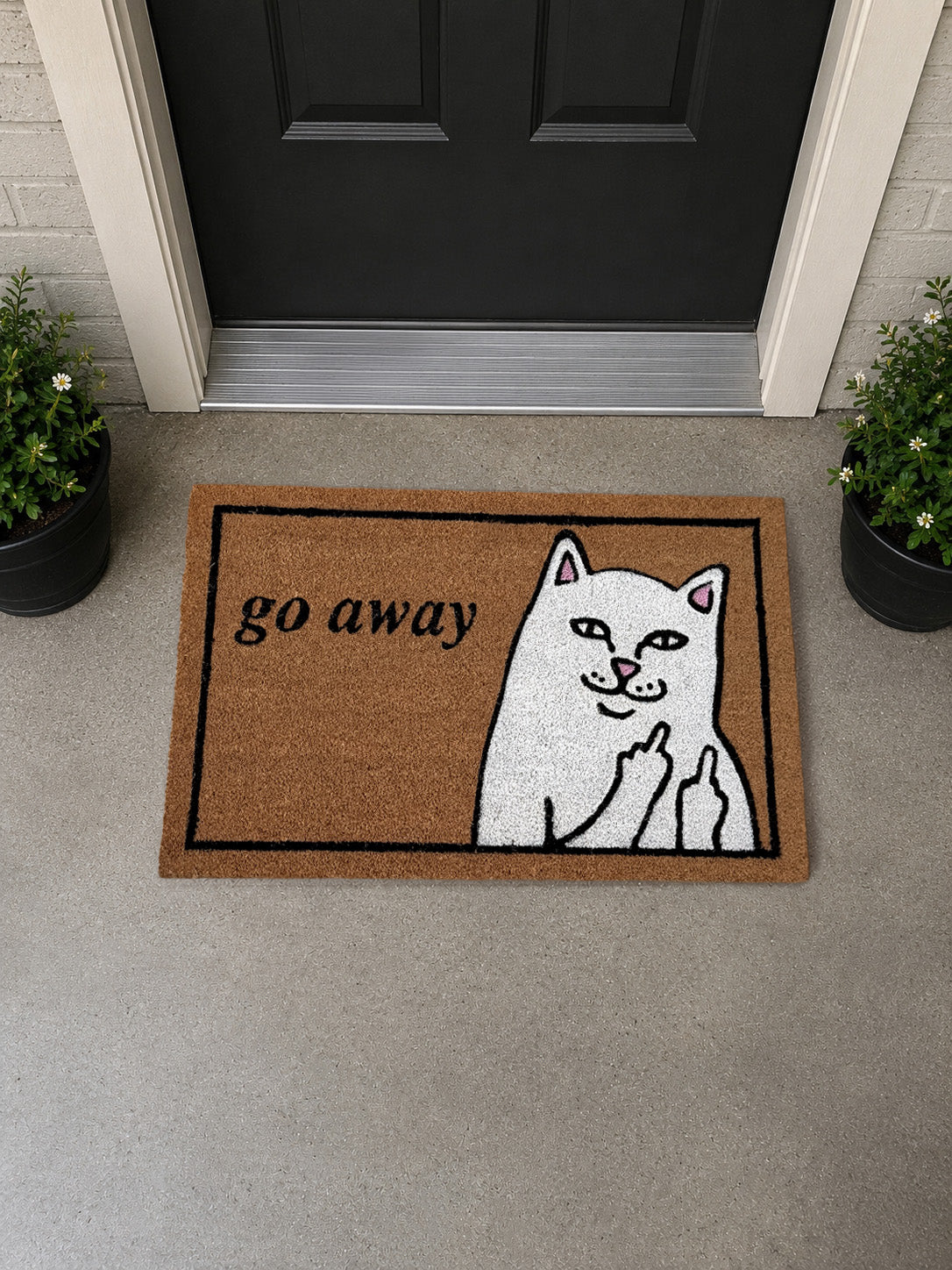 Go Away Door Mat (Brown)