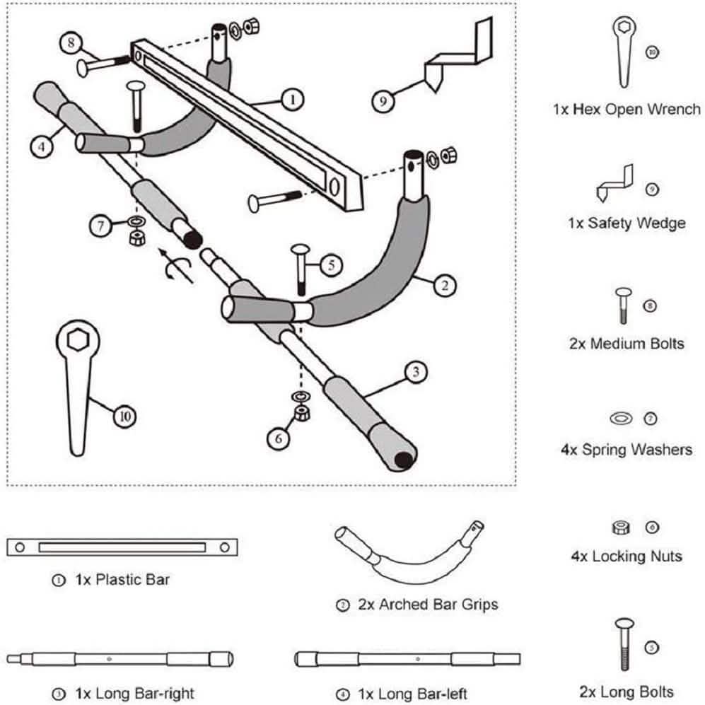Barre de traction pour porte - Système de gym portable multifonctionnel