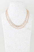 Collier double chaîne maille forçat