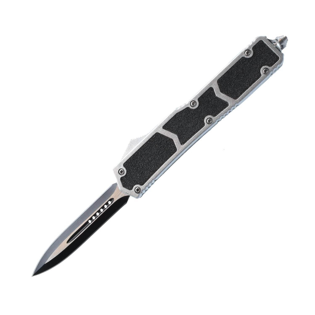 Couteau automatique OTF à double tranchant avec clip de ceinture