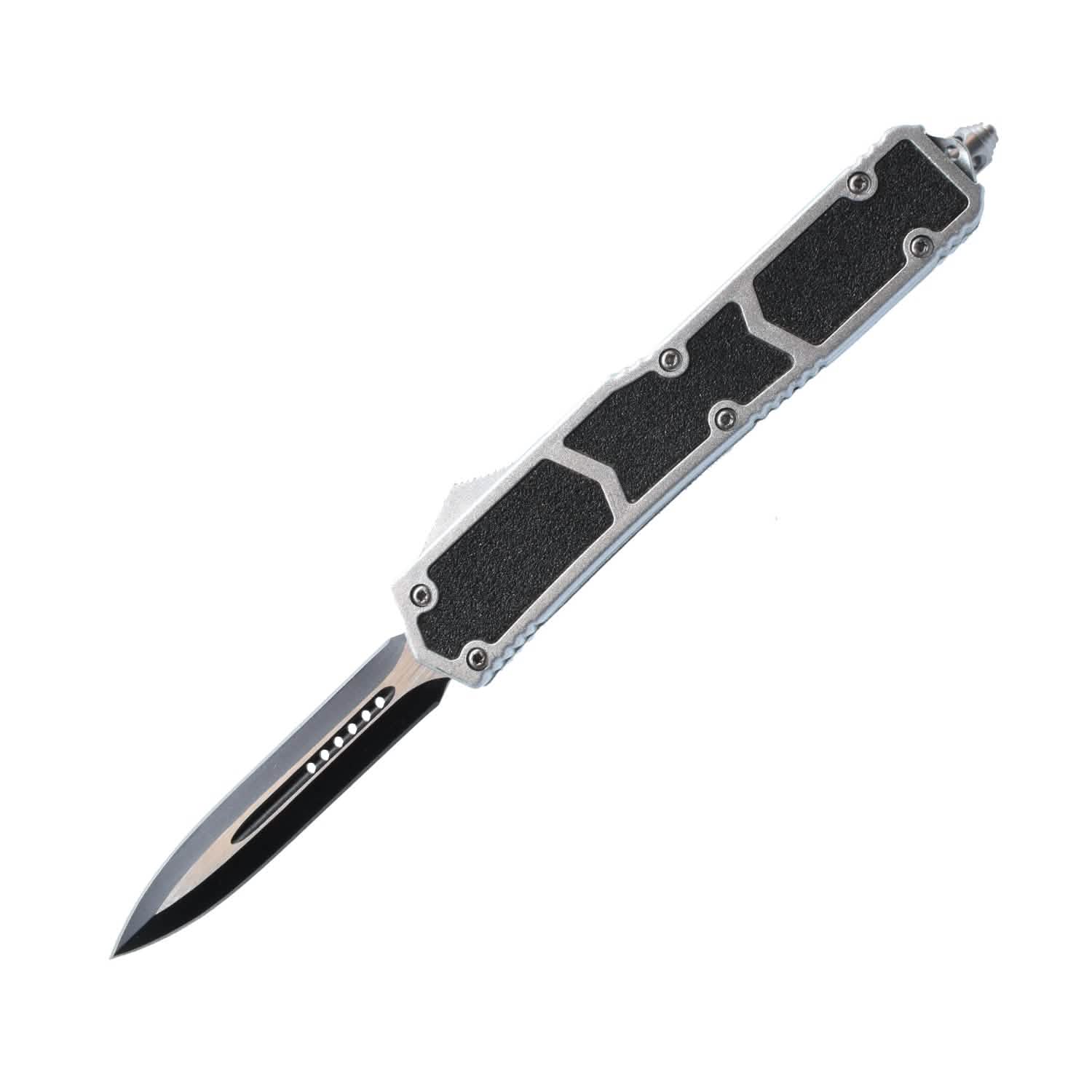 Couteau automatique OTF à double tranchant avec clip de ceinture