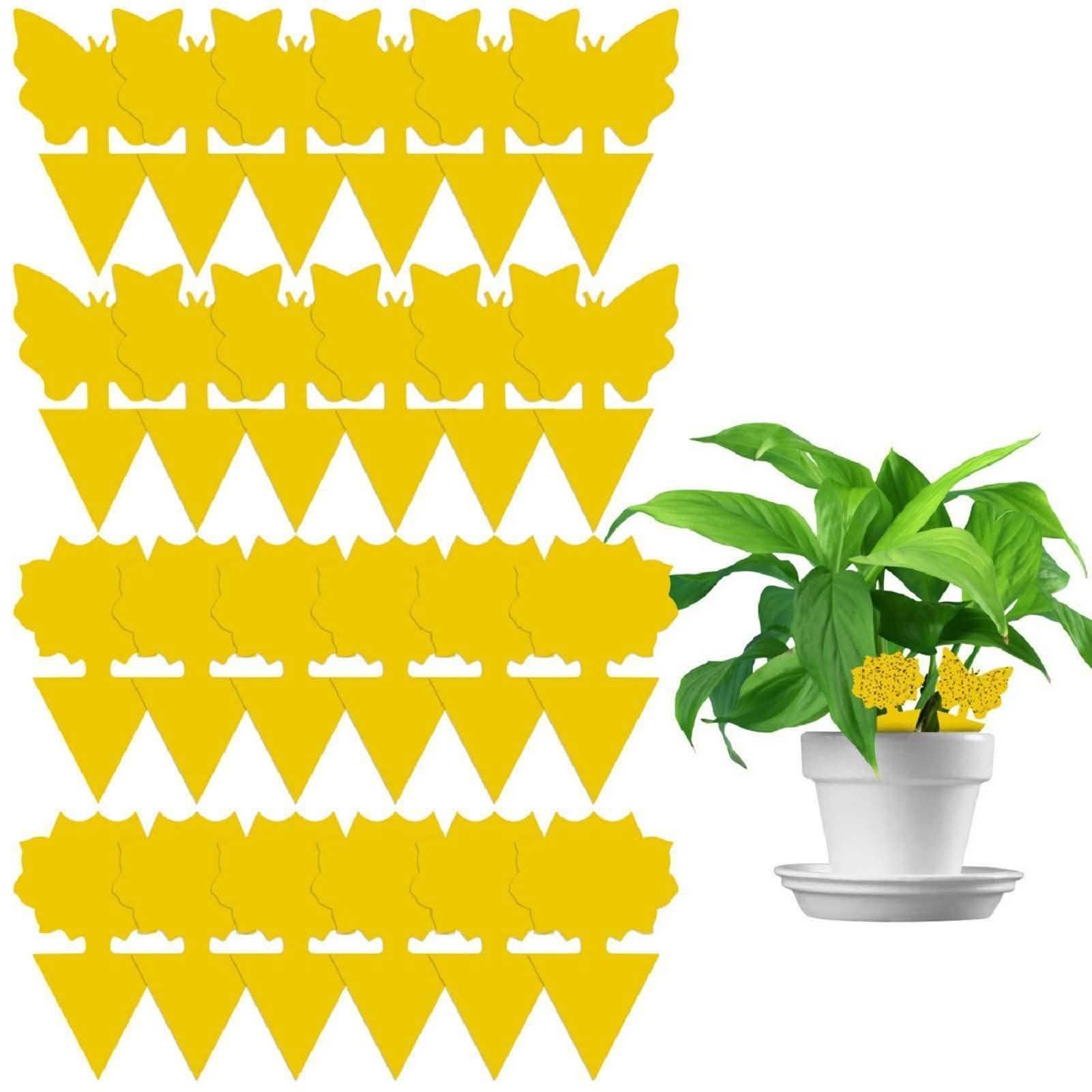 Piège jaune autocollant double face pour insectes volants