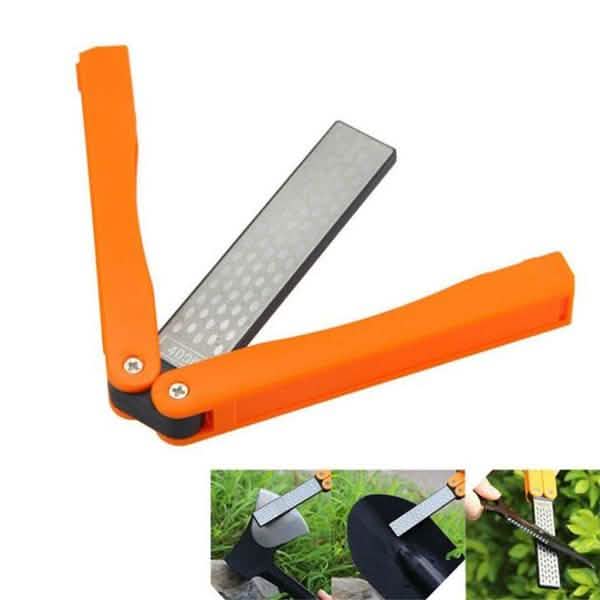 Affûteur de poche pliant double face en diamant pour couteaux, pour l'extérieur