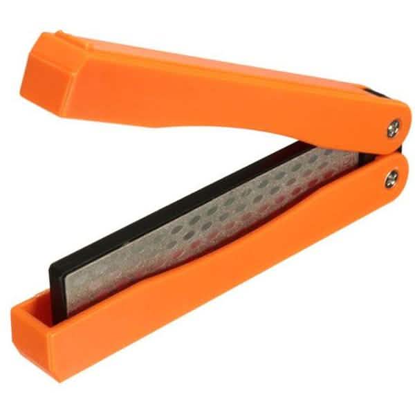 Affûteur de poche pliant double face en diamant pour couteaux, pour l'extérieur