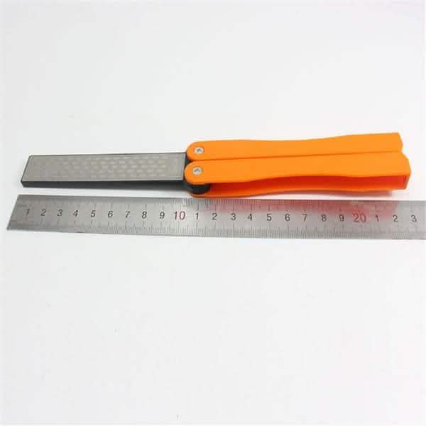 Affûteur de poche pliant double face en diamant pour couteaux, pour l'extérieur