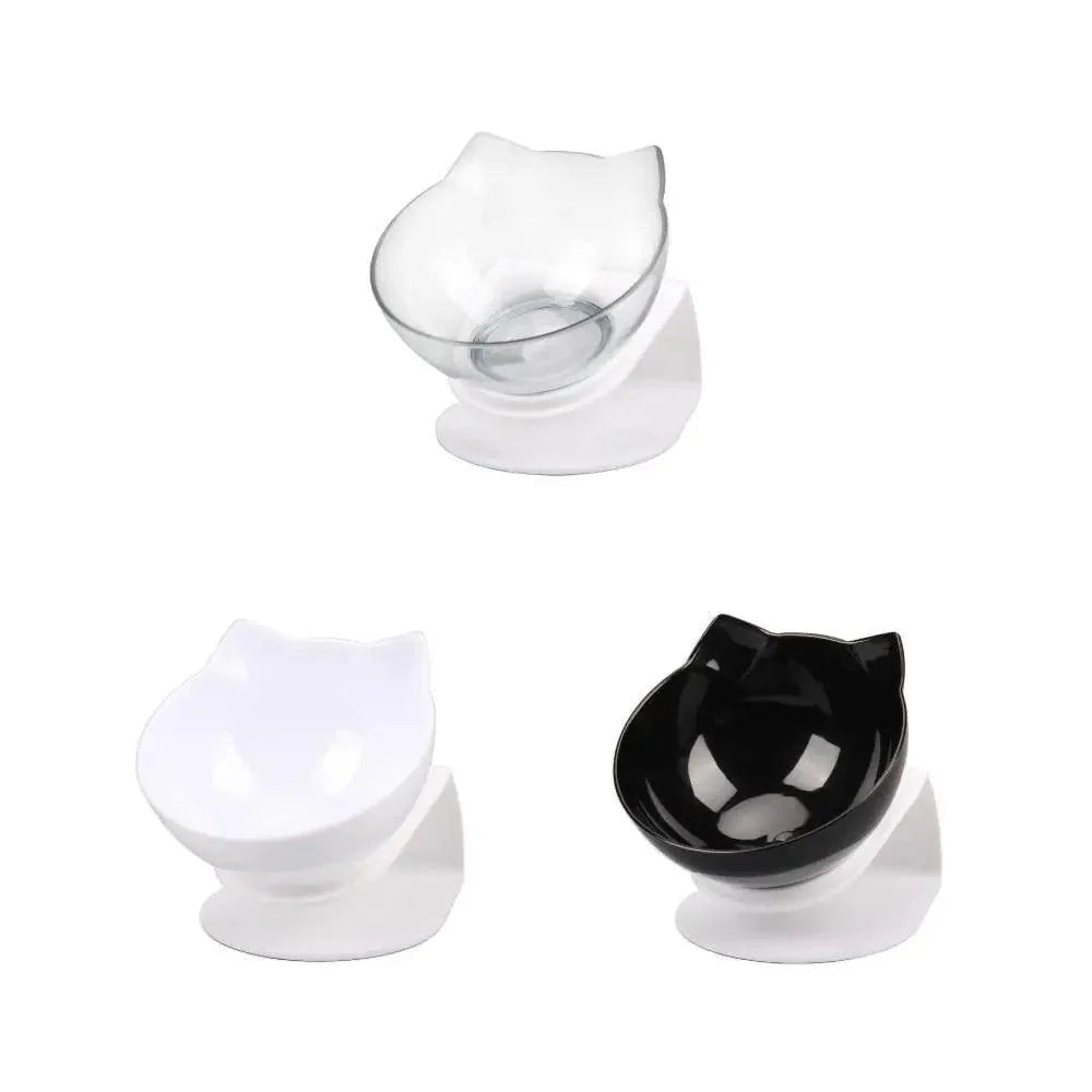 Gamelle Double Transparente Antidérapante Avec Protection Pour Chats Gamelle Moderne Pour Chaton Accessoires Pour Animaux De Compagnie