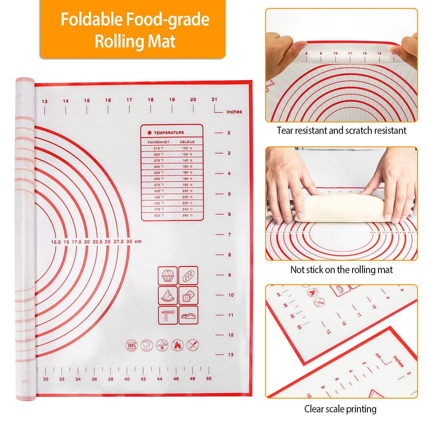 Rouleau à pâtisserie en acier inoxydable
