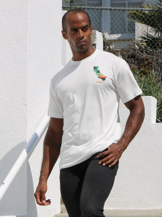 T-shirt graphique à manches courtes en bambou pour homme California