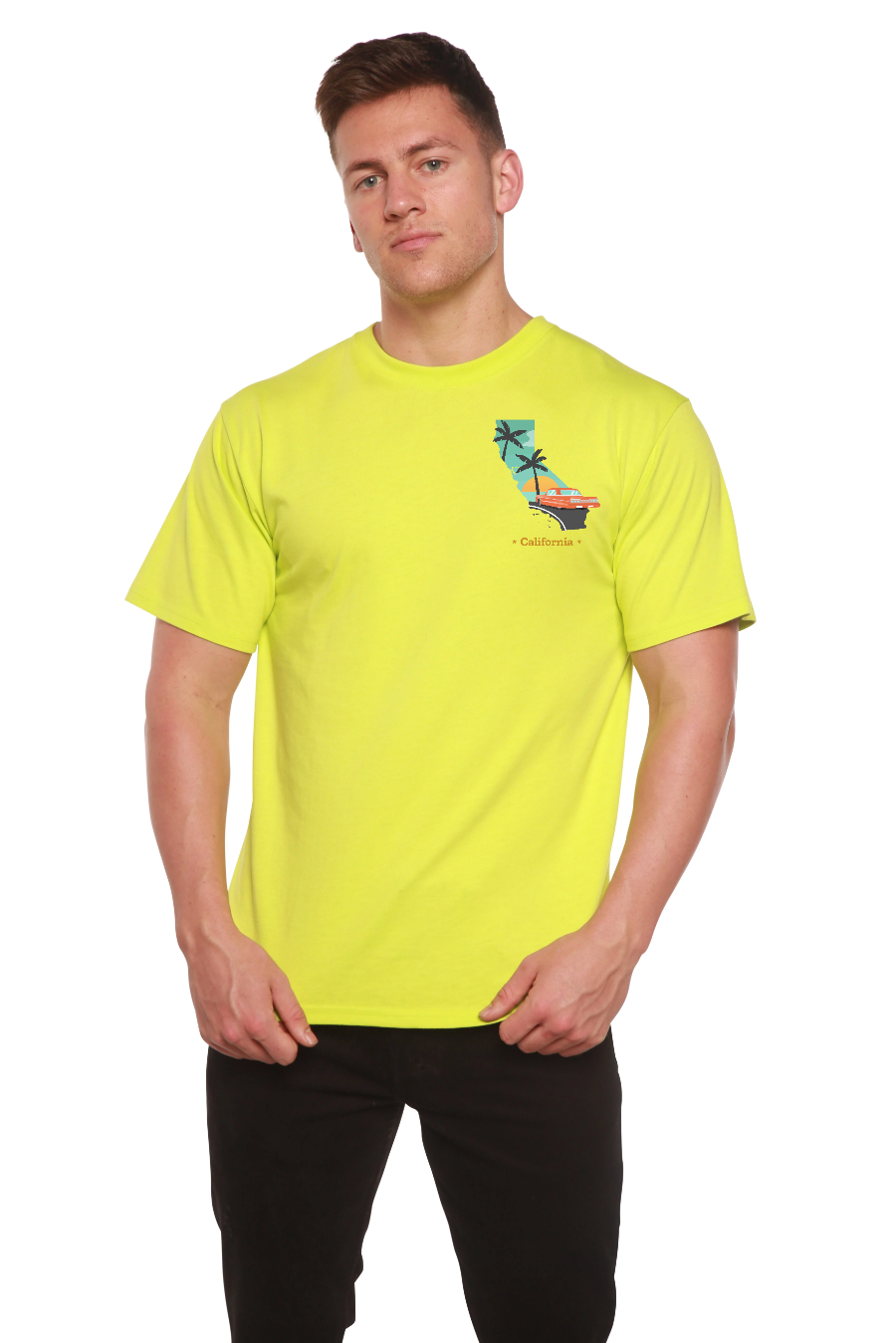 T-shirt graphique à manches courtes en bambou pour homme California