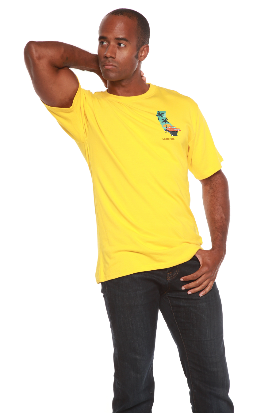 T-shirt graphique à manches courtes en bambou pour homme California