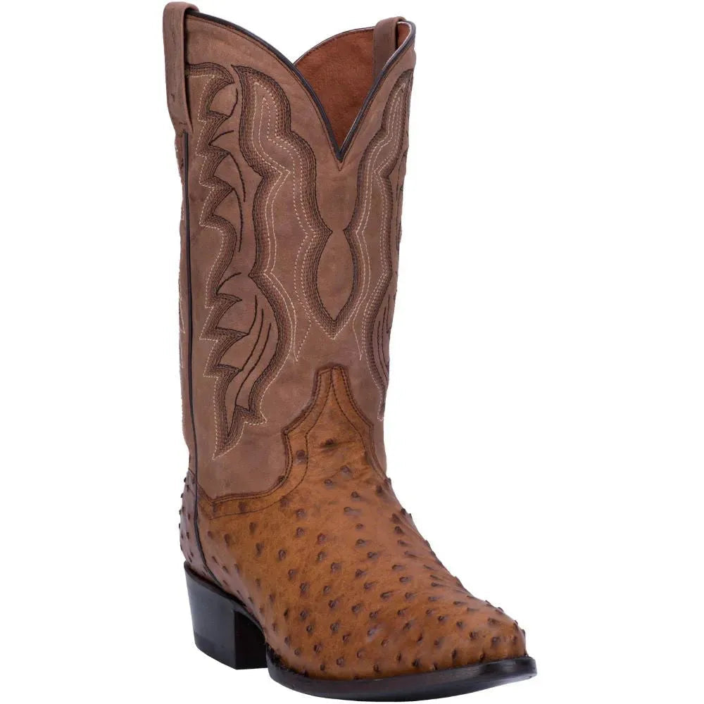 Dan Post Tempe - Bottes de cowboy en cuir d'autruche pour hommes