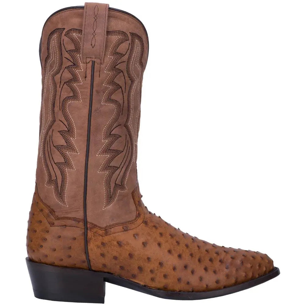 Dan Post Tempe - Bottes de cowboy en cuir d'autruche pour hommes
