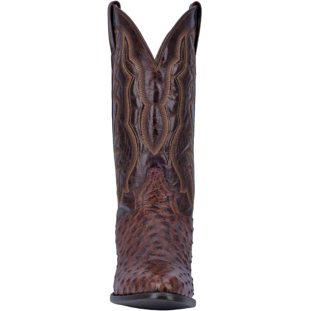 Bottes de cow-boy Dan Post Pershing en cuir d'autruche pour hommes