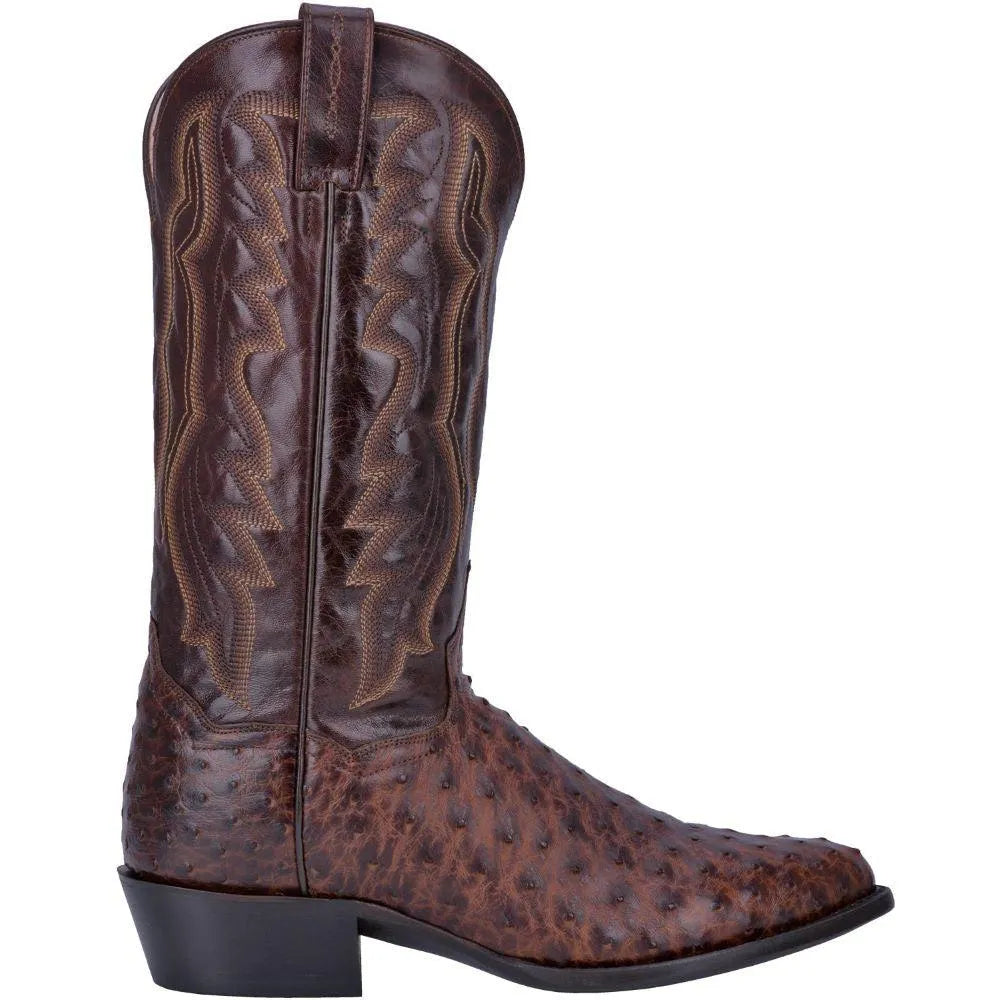 Bottes de cow-boy Dan Post Pershing en cuir d'autruche pour hommes