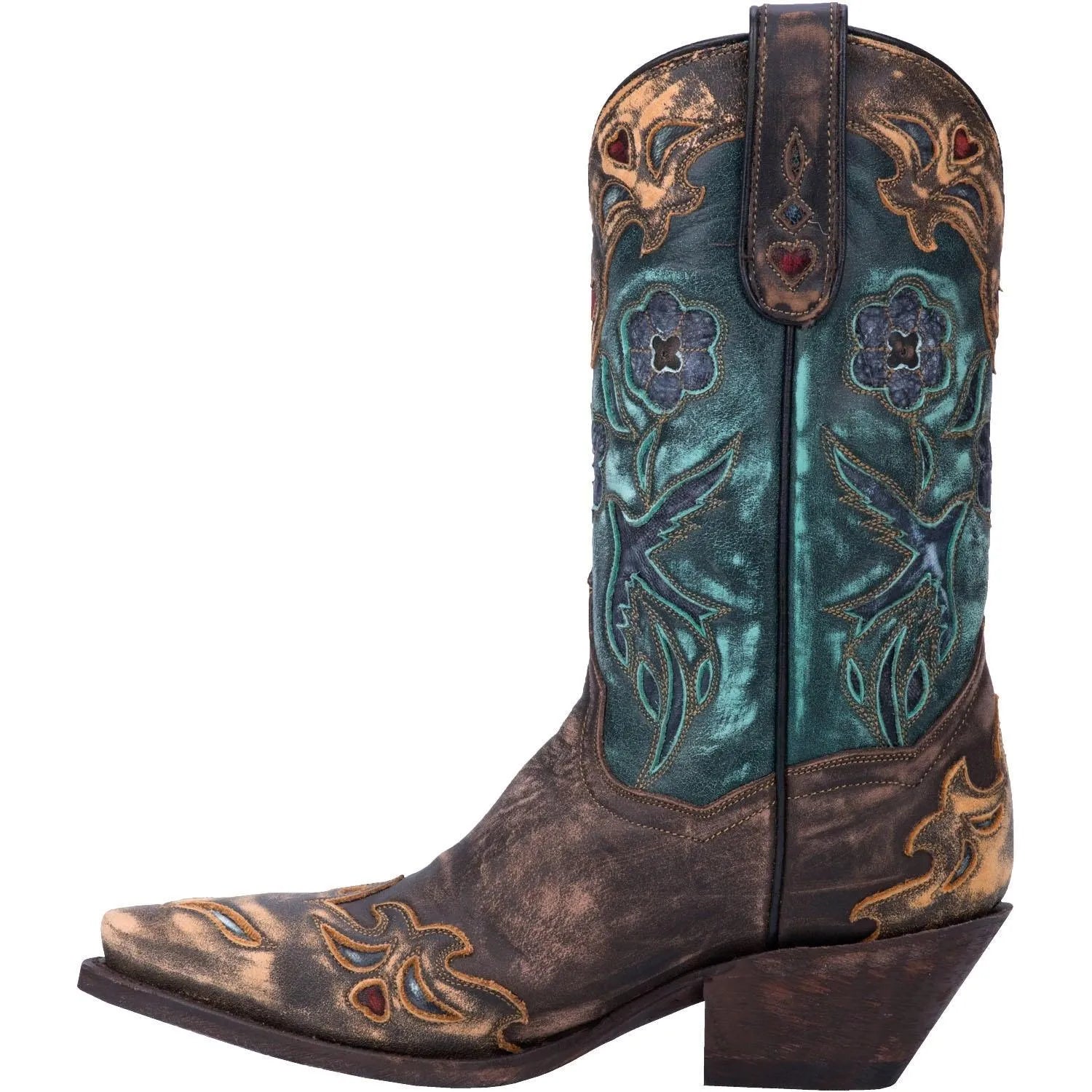 Dan Post Vintage Blue Bird - Bottes de cowgirl pour femmes