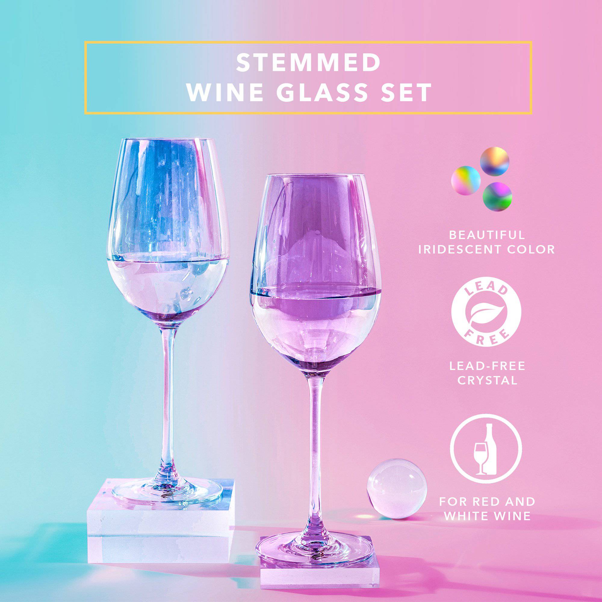 Verres à vin à pied