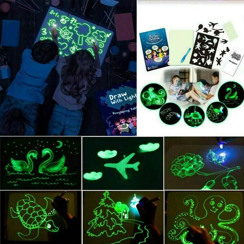 Tablette d'apprentissage lumineuse pour enfants Tableau de dessin magique