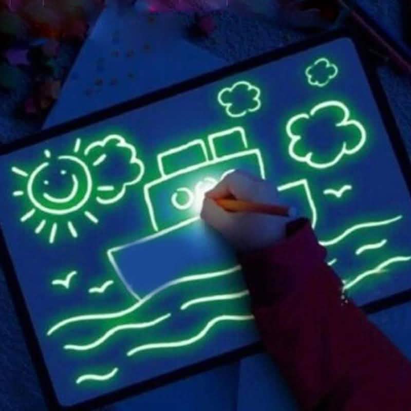 Tablette d'apprentissage lumineuse pour enfants Tableau de dessin magique