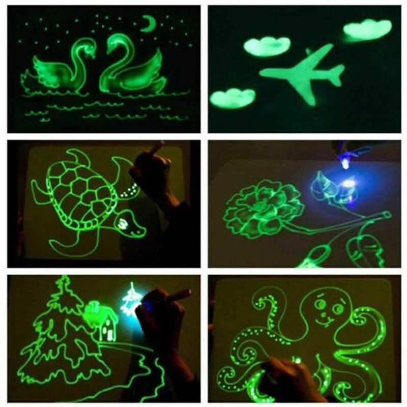 Tablette d'apprentissage lumineuse pour enfants Tableau de dessin magique