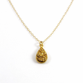 Gold Druzy Teardrop Necklace – 14k Gold Fill