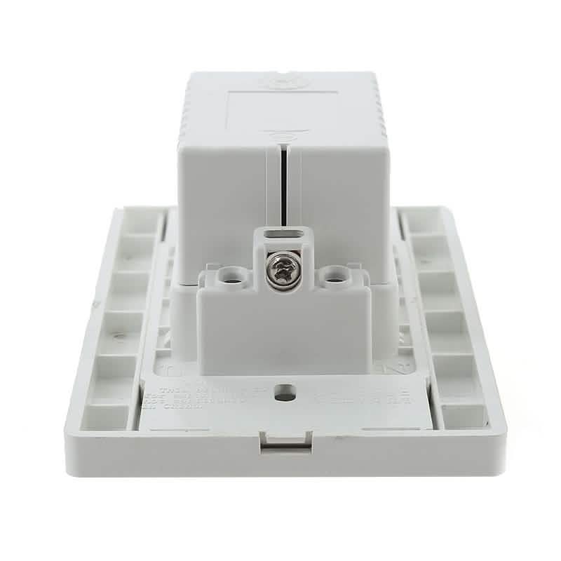 Adaptateur Prise Murale Double avec 2 Ports USB et Interrupteur Intégré