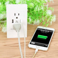 Adaptateur Prise Murale Double avec 2 Ports USB et Interrupteur Intégré