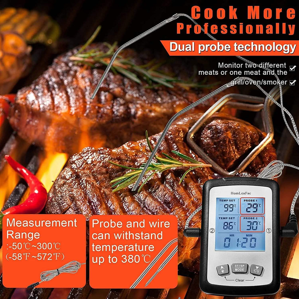 Thermomètre numérique à lecture instantanée à double sonde