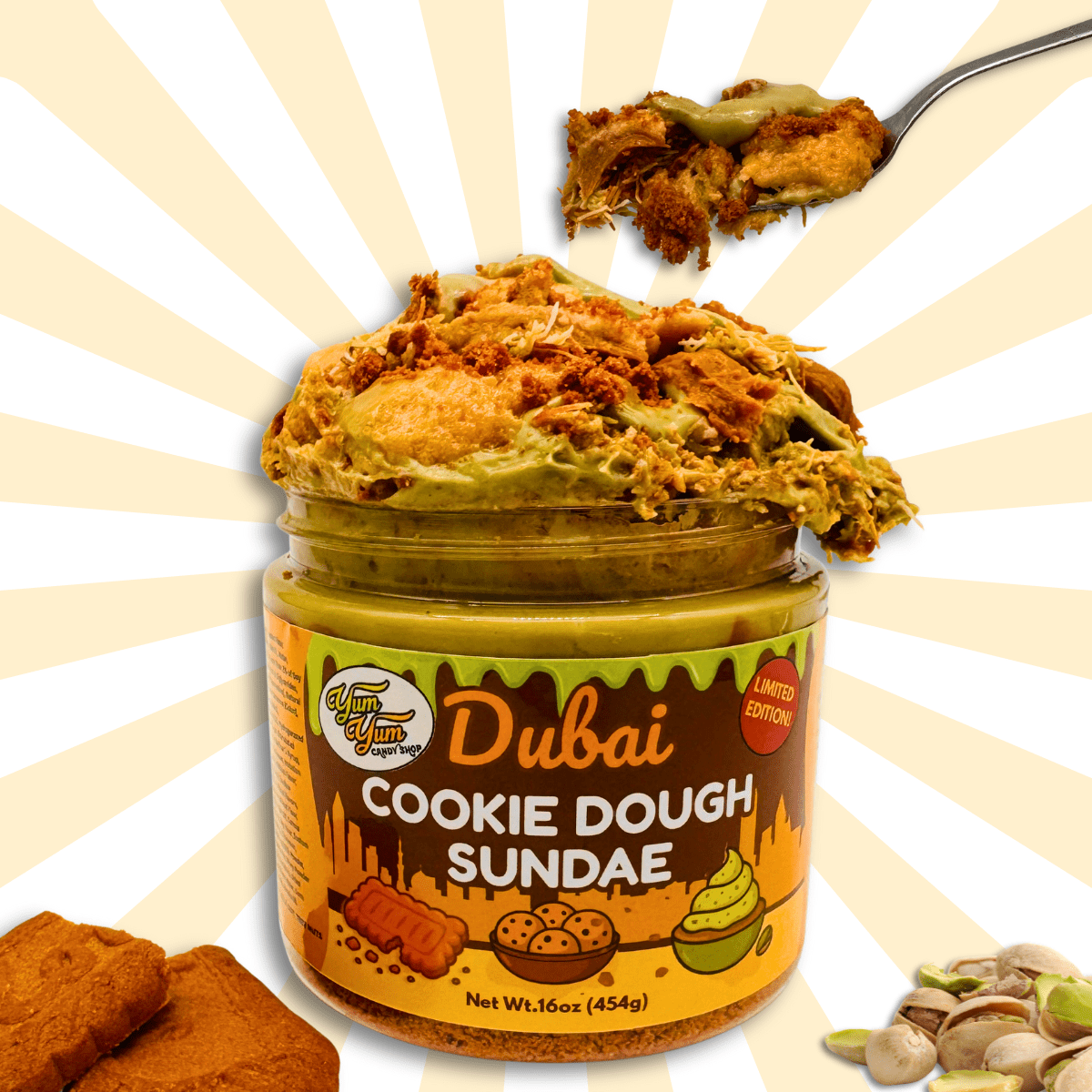Coupe glacée à la pâte à cookie Dubaï