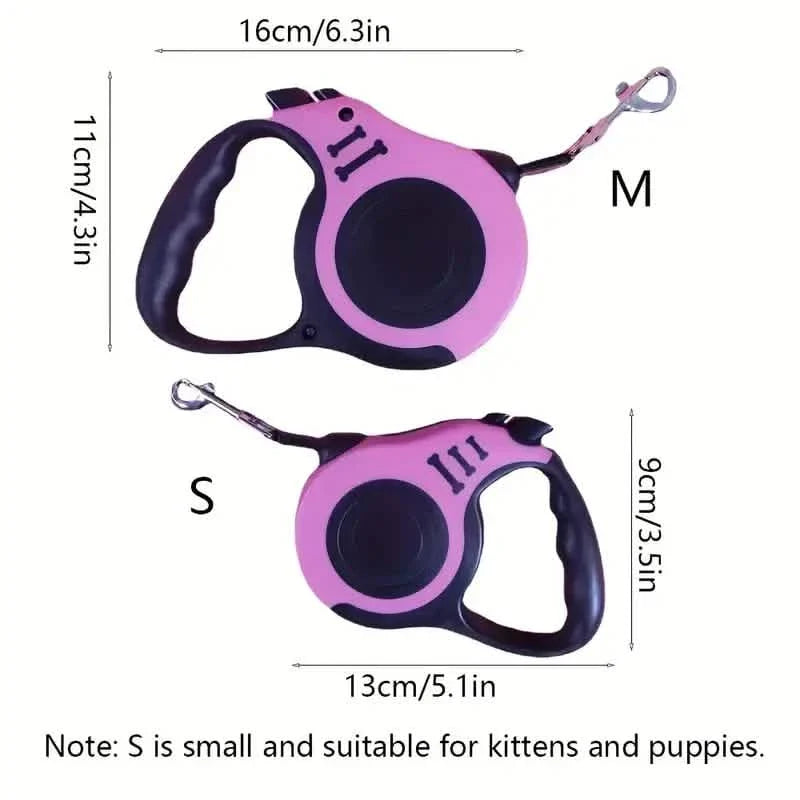 Laisse Rétractable Double Résistante pour Animaux de Compagnie