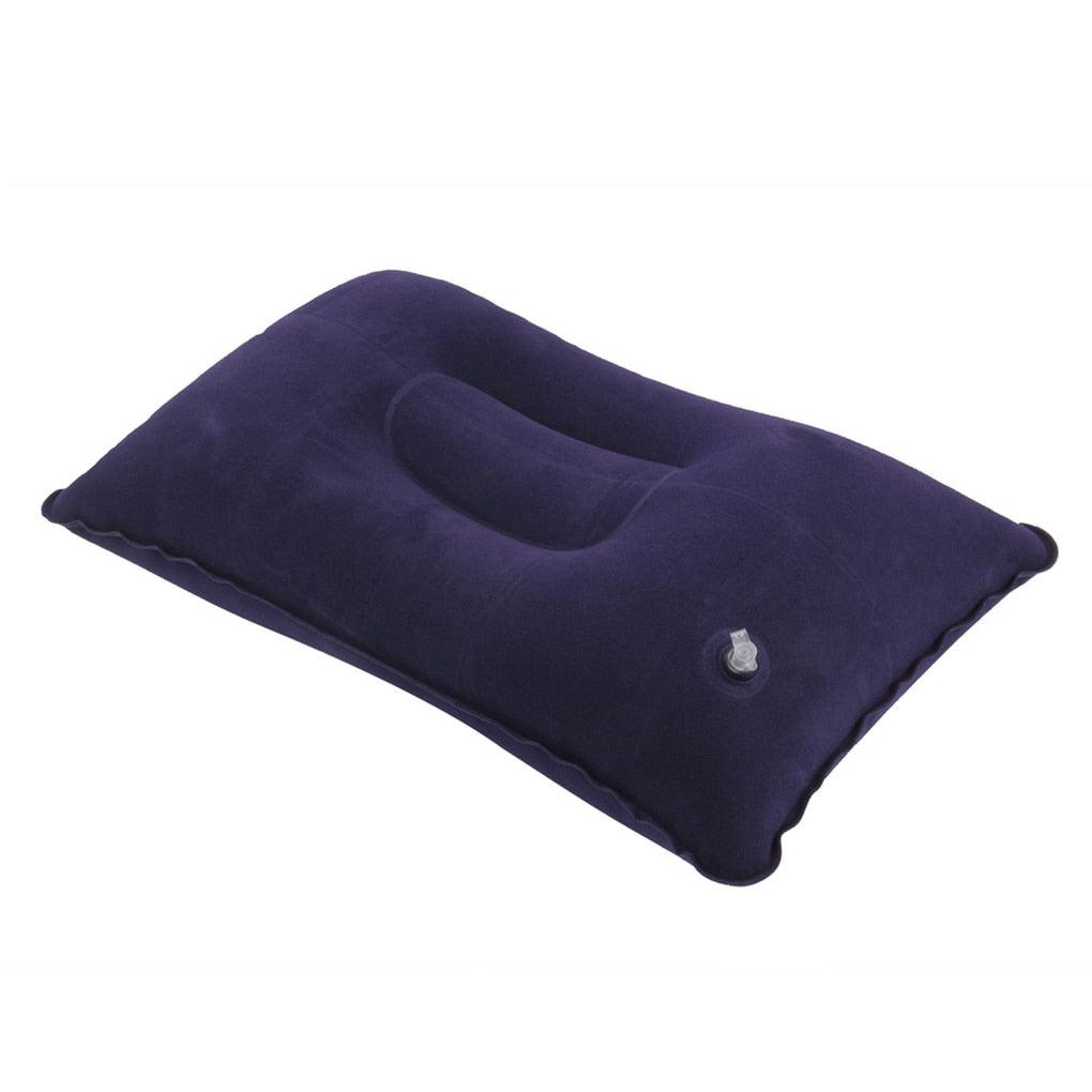 Oreiller de voyage pliable portable et durable, coussin gonflable pour le repos en avion ou à l'hôtel, ultraléger, en PVC et nylon, pour la chambre, la randonnée, la plage, la voiture, l'avion, support de tête, oreiller gonflable ultraléger