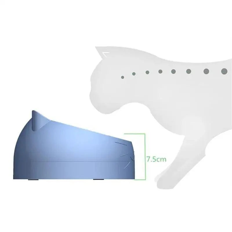 Gamelle Durable en Acier Inoxydable pour Chat et Petit Animal de Compagnie, Facile à Nettoyer, Bol d'Alimentation pour Chat Mignon, Distributeur d'Eau Incliné pour Animaux