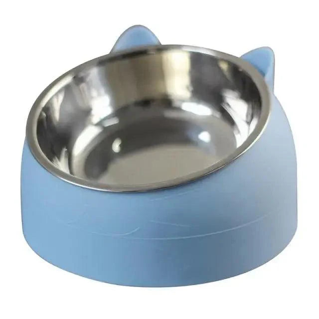 Gamelle Durable en Acier Inoxydable pour Chat et Petit Animal de Compagnie, Facile à Nettoyer, Bol d'Alimentation pour Chat Mignon, Distributeur d'Eau Incliné pour Animaux