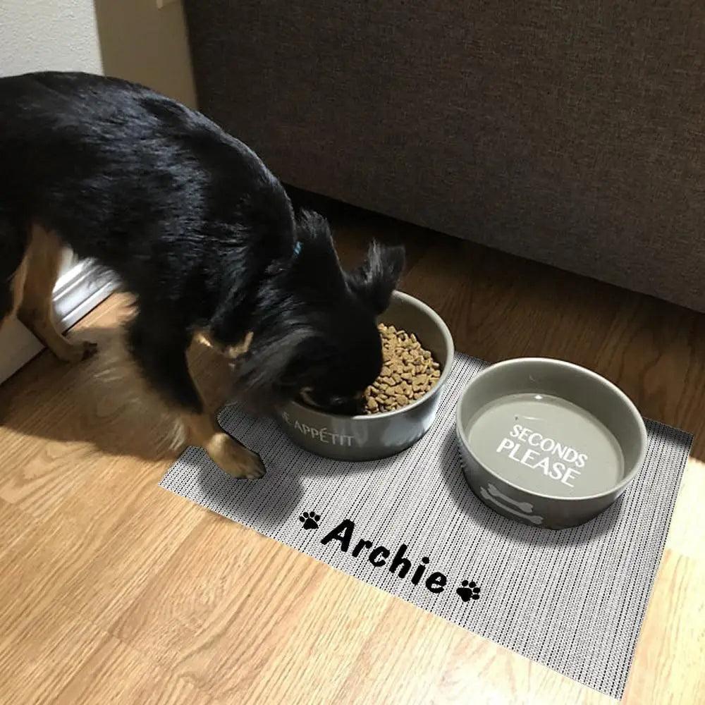 Tapis d'alimentation pour animaux de compagnie durable et étanche, coussin d'eau antidérapant, tapis personnalisé pour gamelle de chien et chat