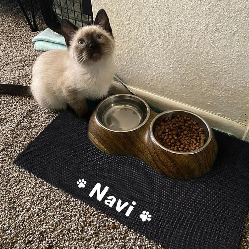 Tapis d'alimentation pour animaux de compagnie durable et étanche, coussin d'eau antidérapant, tapis personnalisé pour gamelle de chien et chat