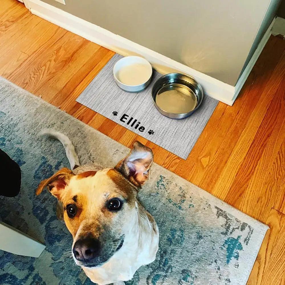 Tapis d'alimentation pour animaux de compagnie durable et étanche, coussin d'eau antidérapant, tapis personnalisé pour gamelle de chien et chat
