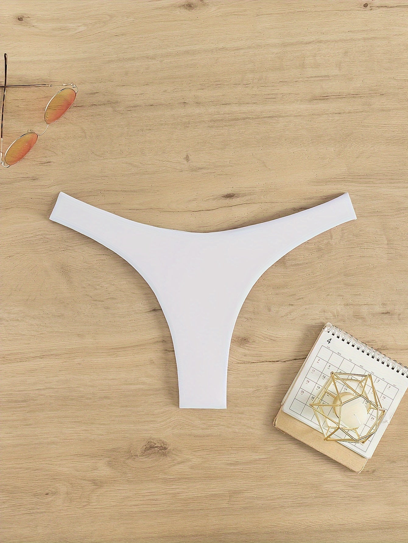 Nouveau bas de maillot de bain brésilien froncé de couleur unie pour femmes – Slip de bain en polyamide très extensible avec coupe flatteuse – Essentiel de maillot de bain décontracté pour la plage, la piscine et les vacances d'été
