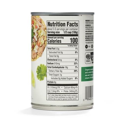 Whole Foods Market, Haricots frits biologiques Piment rôti et citron vert, 450 g