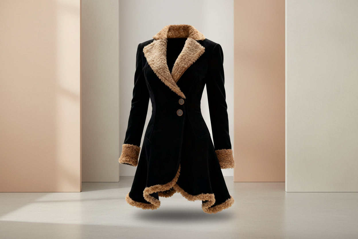 Manteau d'hiver doublé polaire épaisse pour femme