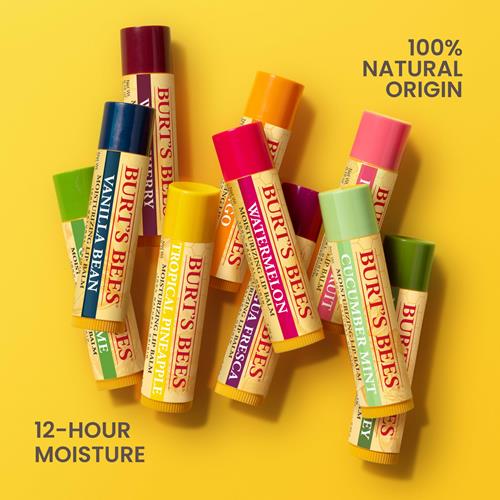 Burts Bees Lip Balm - Pink Grapefruit, Mango, Coconut & Pear, And Pomegranate Pack, Lip Moisturizer With Beeswax, Tint-Free, Natural Origin Conditioning Treatment, 4 Tubes, 0.15 Oz.