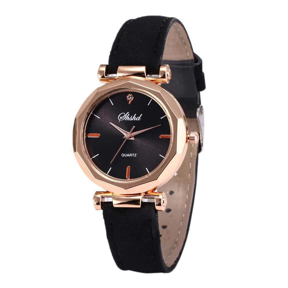 Montre Femme Strass Mode Exquis Montre Femme Cuir Décontracté Luxe Analogique Quartz Cristal Montre-bracelet Bracelet Montre Pour Femmes et Filles