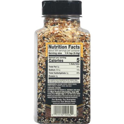 Assaisonnement Tout Bagel Sélection Privée 450 g