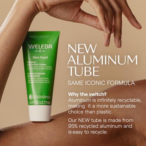 Weleda Skin Food Crème riche ultra-nourrissante Originale pour le corps 75 ml, hydratant riche en plantes avec pensée sauvage, camomille et calendula