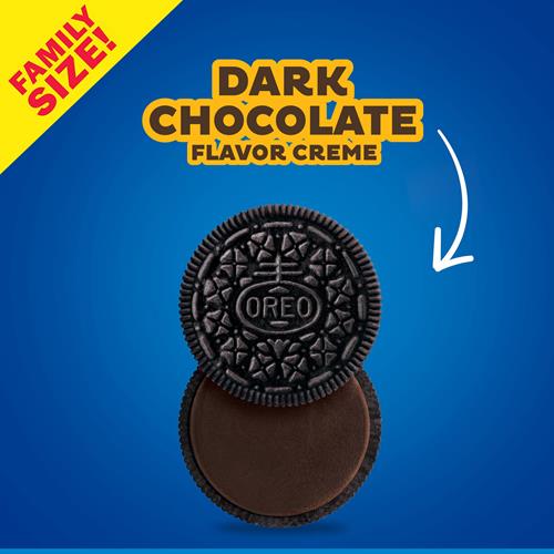 Biscuits sandwich au chocolat noir et crème Oreo, format familial, 482 g