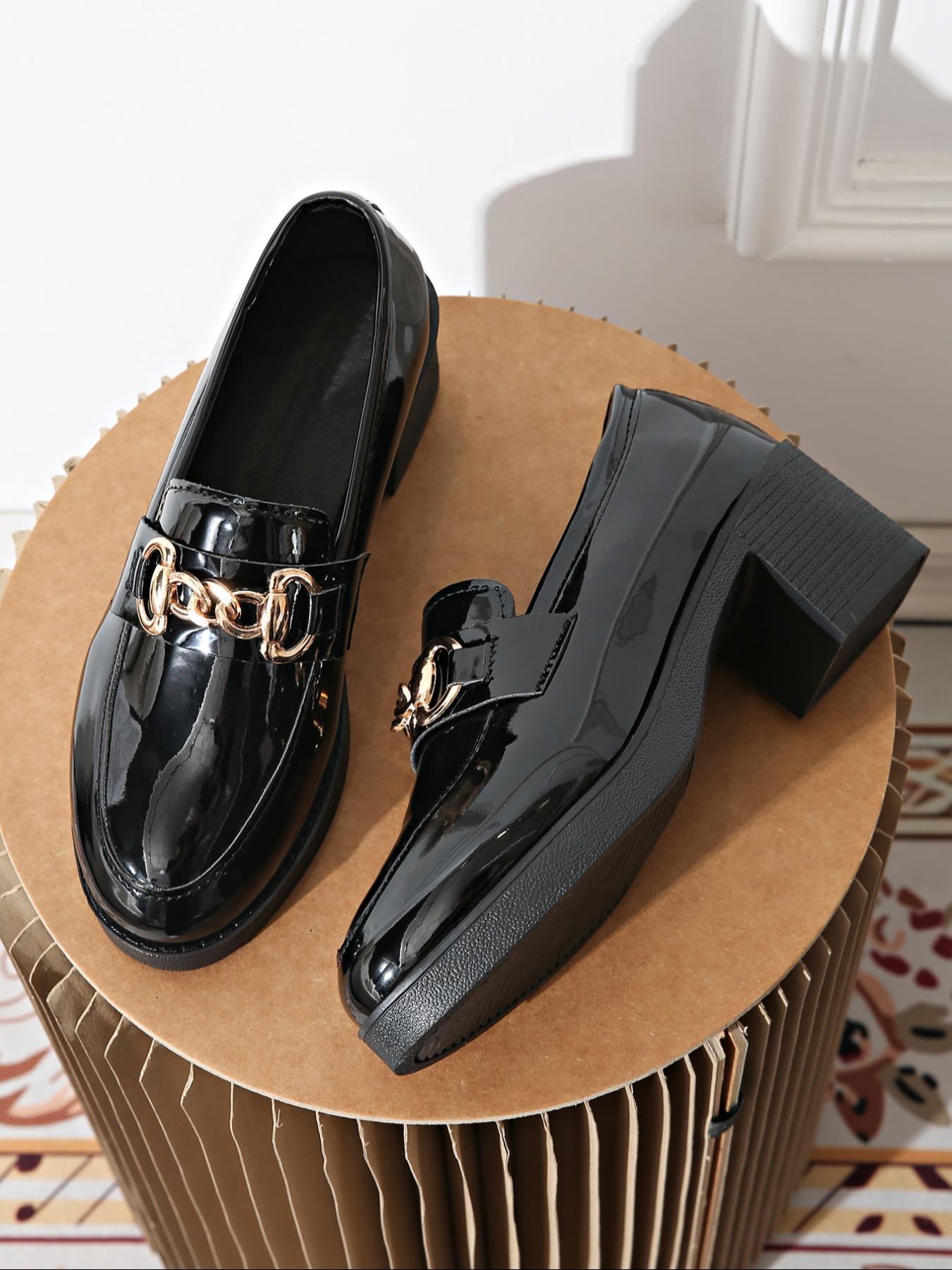 Escarpins Femme Bout Rond Talon Bas Nœud Papillon – Chaussures Décontractées en PU Grande Taille