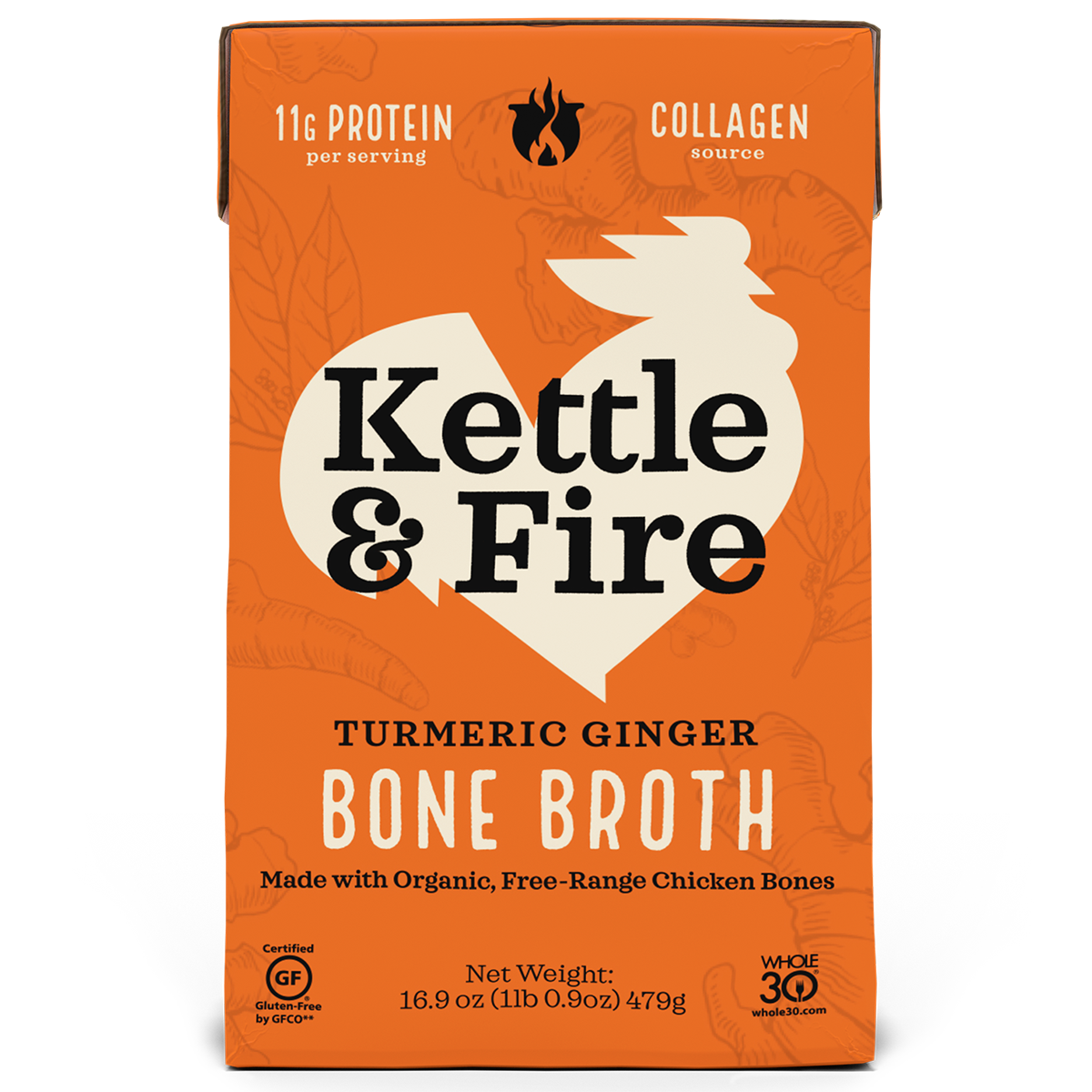 Kettle & Fire - Bouillon d'os « Curcuma Gingembre » (499 ml)